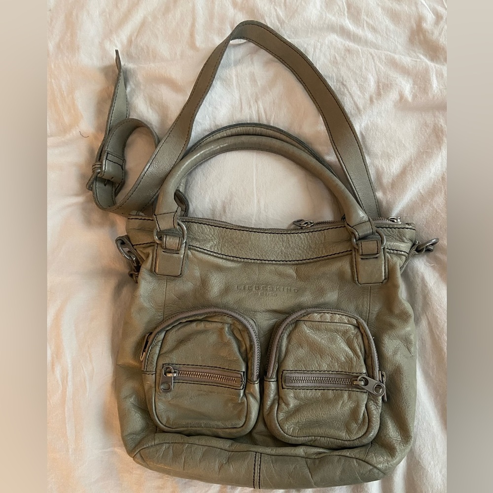 Liebeskind soft grey leather handbag